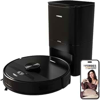 Eureka Forbes SmartClean Auto Bin S2, 9000Pa High Suction Robotic Vacuum Cleaner with Auto Bin (65 Days Hands-Free Cleaning) | LiDAR 3.0 & Quick Home Mapping | Wet Mopping | 5-Hour Run Time
