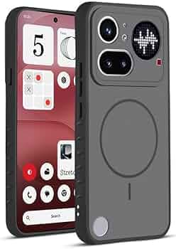 Mr. Case Back Cover for Nothing Phone 4A Pro 5G | Ring Design Protective Case with Camera Cut Protection | Anti Slip Grip | Shockproof Mobile Cover - Black