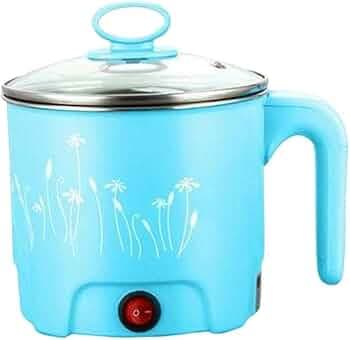 Electric Mini Cooking Pot with Glass Lid & Handle, Multi-Purpose Portable Electric Kettle for Boiling Noodles Soup Milk Tea Eggs, Compact Travel Hot Pot for Home Hostel Office Use (1pcs)