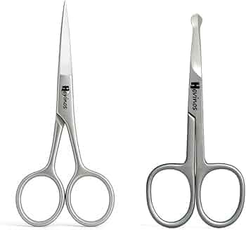 Grooming Scissors Combo, Stainless Steel, Silver, Multipurpose and Safety Blunt Tip, 20 cm, 29 grams, 2 Piece Set