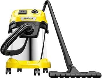 KARCHER WD3 PSV | Vacuum Cleaner | 1000W | 17L Tank | Power Tool Socket | Stainless Steel Body | Blower Function | Fleece Filter Bag | Home, Car Cleaning | German Tech