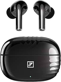 ONE 7 Shine PODS Wireless in-Ear Earbuds | 13mm Dynamic Driver | Deep Bass | ENC Calling | Bluetooth v5.3 | Up to 36 Hours Playtime | Lightweight with Silicone Case (ON TWS-54) (Black)