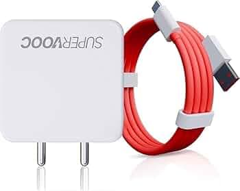18W Fast Charger for Doogee T20mini Kid Original QC Adapter Type C 3.0A High Speed Fast Turbo Charge QC 3.0 Smart SinglePort with 1m Type-C Red Charging & Sync Cable (White, Dash, SZ.AB15)