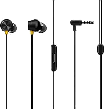 Buds 2 Neo (3.5 mm) Wired in Ear Earphones with Mic (Black) Compatible with Realme Buds 2 Neo