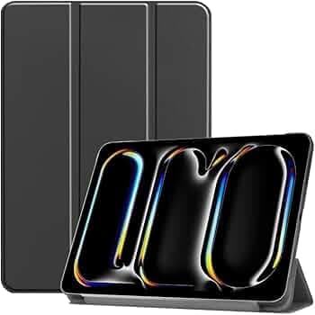OneLike Shockproof Smart Flip with Pen Holder Magnetic PU Leather Lightweight Case Cover for iPad Pro 11 (2025) / iPad Pro 11-inch M5 (Ultra Slim, Black)