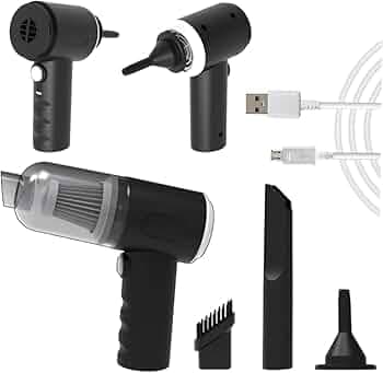 3 in 1 Portable Car Vacuum Cleaner with Blower USB Rechargeable Wireless Handheld Car Vacuum Cleaning Tool