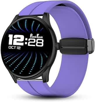 PunnkFunnk Glavito Round Dial Smartwatch 1.49" AMOLED Display, 100+ Sports Modes, IP67, Health Tracking, Bluetooth Calling, Crown Control, 100+ Watch Faces for Men & Women (Magnetic Purple)
