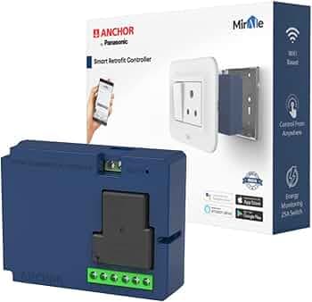 Anchor by Panasonic 25A Smart switch module| 6 Switch Smart Controller 1 Node|RetroFit with Manual Control|Works with Alexa & Google Assistant|Convert a normal switchboard to Smart Switchboard,(24009)