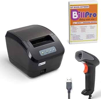 ATPOS Windows Retail POS System Kit with 80mm Dual Thermal Printer, 2D Barcode Scanner, BillPro Software 1 Year Subscription (Printer + Scanner + Software)