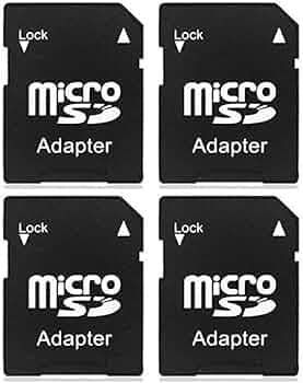 New Launch 2025 Micro SDHC Micro SDXC to SD Memory Card Adapter Card Reader Converter High-Speed Micro SD to SD Adapter for Camera Smartphone Tablet Laptop (ONLY Adapter) (Pack of 4)
