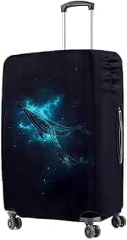 Cortina Luggage Cover Trolley Travel Covers Washable Dust Proof Anti-Scratch Suitcase Protector, Small-Black-Blue