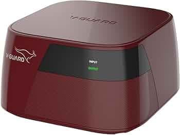 V-Guard Odalis 300 Stabilizer for Refrigerator up to 300 Litre | Advance Overheat Protection | 2 A Capacity | 3 Year Warranty by V-Guard | Cherry Red (Working Range:135-280 VAC)