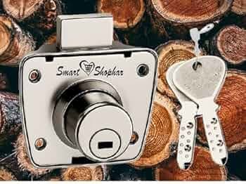 Smart Shophar Steel Temps Ultra Keys Premium Cabinet Lock for Multipurpose Use in Drawers Cupboards Wardrobes Office Cabinets Lockers Storage Furniture Doors Silver Pack of 4