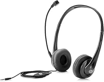 HP Stereo 3.5mm Over Ear Wired Headset with Mic (Black)