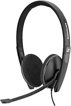 EPOS Sennheiser PC 5.2 Chat - Stylish On-Ear Multi-Platform Headset with Adjustable Noise-Cancelling Microphone - for Internet Telephony and E-Learners - Laptop, Phone, & PC Connectivity, Black