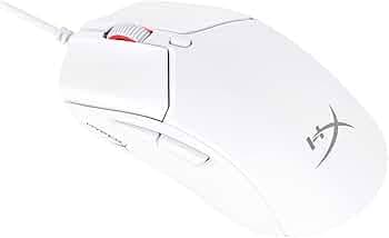 HyperX Pulsefire Haste 2 USB Type-A Wired RGB Gaming Mouse, Up to 26K DPI, HyperX 26K Sensor, 53g Ultra-Lightweight, 6 programmable Buttons, 8K Hz Polling Rate, 24 Months Warranty - White [6N0A8AA]