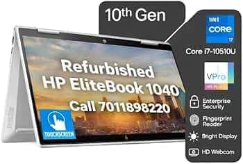 Certified 1040G7 x360, Core i7-10510U 10th Gen Laptop (16GB RAM, 512GB NVMe SSD), Touchscreen, IPS, 14" (35.6 cm) FHD, Win 11, Silver, Ultra-Slim Convertible, Fingerprint Reader, HD Camera