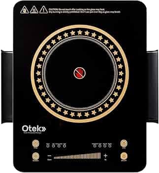 OTEK Cook Xpert 2200W Infrared Cooktop | 8 Preset Modes | Touch Control with LED Display | Works with All Cookware | Crystal Glass | Portable Electric Stove
