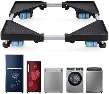 Premium Heavy Duty 24 Wheel Adjustable Stand/Trolley Suitable for Front & Top Load Washing Machine/Refrigerator, Dishwasher/Capacity Upto 500 Kg Washing Machine 6.5/7/8/9/10 Kg