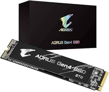 GIGABYTE AORUS NVMe Gen4 M.2 2TB PCI-Express 4.0 Interface High Performance Gaming, 3D TLC NAND, External DDR Cache Buffer, SSD GP-AG42TB