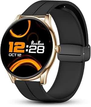 PunnkFunnk Glavito Round Dial Smartwatch 1.49" AMOLED Display, 100+ Sports Modes, IP67, Health Tracking, Bluetooth Calling, Crown Control, 100+ Watch Faces for Men & Women (Magnetic Black)