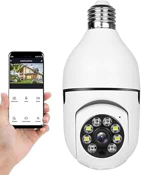 TRENDING 360 Degree Smart Security Wireless Cameras 2.4GHz & 5GHz WiFi Light Bulb Camera 1080P Motion Detection Camera for Home Indoor Camera System Two-Way Audio SD&Cloud Storage (Bulb Camera-1 Pcs)