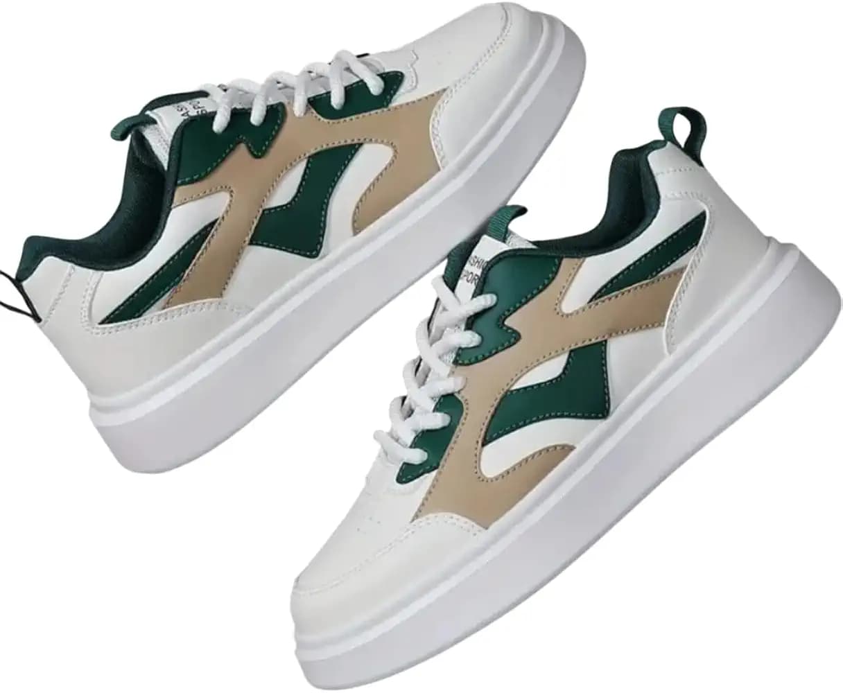 Men's Casual Sneaker Shoes Synthetic Soft Cushioned Insole Extra Grip Anti Skid Comfortable Lightweight Durable for Gym, Workout, Walking & Everyday