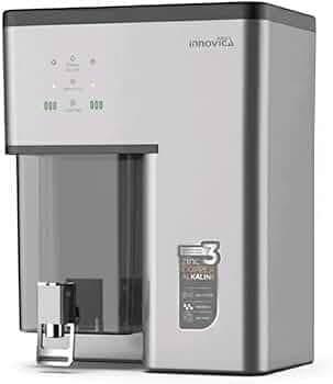 Aqua Innovica RO Water Purifier with RO + UV + UF | Active Copper & Alkaline Technology | 9-Stage Purification | 10L Storage | 12 LPH | Wall Mount | Grey