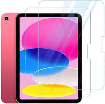 GLAXX 2 Pack Premium Tempered Glass for iPad 10 2022/iPad 10th Generation 10.9 inch (Ultra Clear) Anti Scratch with Easy Installation Kit