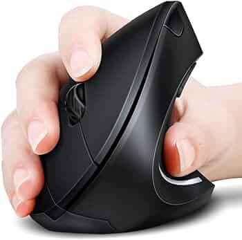 2020 Upgraded Vertical Wireless 2.4G Optical Ergonomic Mouse-Reduce Wrist Pain, 6 Buttons 4 Adjustable DPI 1000/1600/2000/2400 Levels, Better Performance for PC, Desktop, Laptop