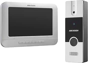 HIKVISION Analog Video Door Phone/Bell with 7" TFT LCD Screen Wired| 1080p Resolution | BuiltIn Mic & Loudspeaker| Noise Echo Cancellation| Record Upto 200 Picture | One Call Button(DS-KIS204T)