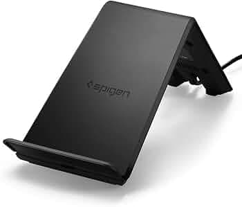 Spigen Wireless Charging Pad 10w, for iPhone 17/16/15/14/13/12, Samsung Galaxy S25/S24/S23/S22, OnePlus, Qi Certified, Fast Charging, Adapter Not Included, Non-MagSafe (F303W) - Black