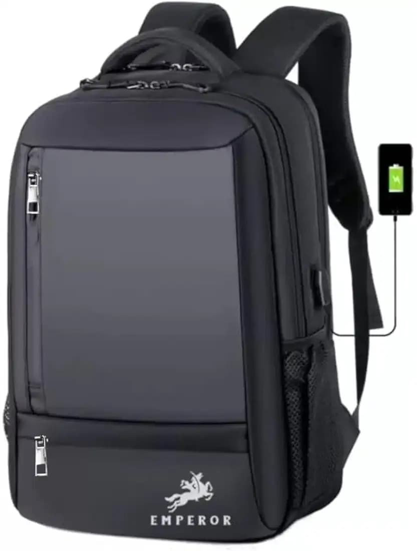 TRUE HUMAN® EMPEROR 15.6 inch laptop bag with USB charging port Laptop bag,office bag, college bags anti theft (CAPTAIN)