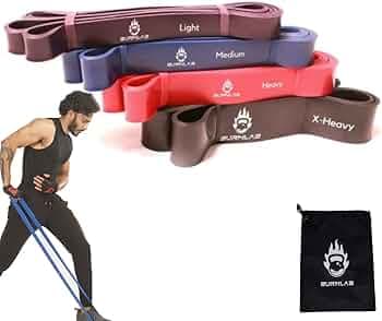 Burnlab Resistance Bands (Choose from 8 Different Sizes from 8Kg - 116Kg), Pull Up Assistance Bands for Exercise, Chin Ups, Powerlifting, Training, Gyms, Home Fitness - for Men and Women