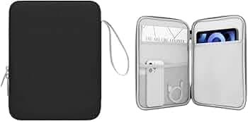 Bag Sleeve Case Cover Pouch Premium Material Bag Compatible with iPad mini 6 (6th Generation) (2021 Modal) 8.3 Inch - (Black)