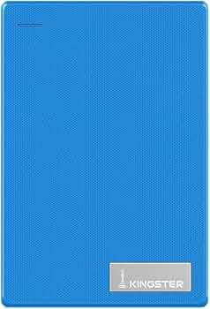 KINGSTER® 500GB Ultra Slim External Hard Drive | Portable USB 3.0 HDD 5Gbps | Plug & Play | Lightweight Backup Drive for Laptop, PC, Mac | Shockproof Body – Blue