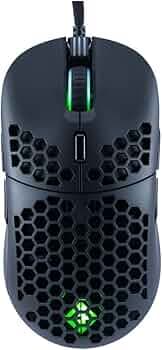 Cosmic Byte Kilonova PRO 3389IC RGB Wired Gaming Mouse with Pixart 3389 Sensor, Ultra Lightweight 73grams, Adjustable Weights, Paracord Cable, Replaceable Top Cover and Side Buttons (Black)