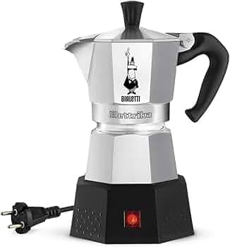 Bialetti Moka Elettrika Coffee Machine/Electric Espresso Maker/Percolator/Filter Coffee Maker: (2 cups-100ml) Italian Made