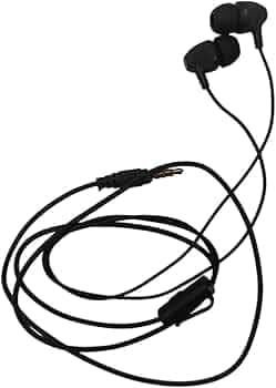 in-Ear Wired Earphones with Microphone, 3.5mm Jack, Black