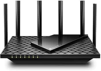 TP-Link Gigabit Wi-Fi 6 Router, Wi-Fi Speed up to 5400 Mbps, USB 3.0 Port, 1.7 GHz Quad-Core CPU, with OneMesh and HomeShield, Compatible with Alexa (Archer AXE75) Black