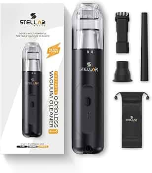 Stellar Drive 4-in-1 Cordless Portable Vacuum Cleaner, 14 KPA Powerful Suction, 7500 mAh Battery, Dual Speed (Eco 9KPA / Turbo 14KPA), HEPA + Mesh Filter, Type-C Fast Charging, Car, Home & Office etc.