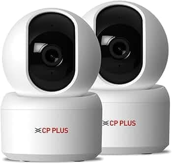 CP PLUS 3MP Smart Wi-Fi CCTV Security Camera | 360° Pan & Tilt | CTC Cyber Secure | View & Talk | Smart Detection Suite | Night Vision | Cloud Storage | Supports OK Google | CP-E35Q (Pack of 2)