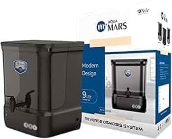 Aqua Mars RO+UV+UF Water Purifier | Wall Mountable Electric Water Filter for Home & Kitchen | 9 Litre Storage | Advanced Multi-Stage Purification | Safe & Healthy Drinking Water (Aqua Black)