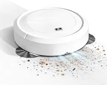 Elevea 𝟏𝟓-𝐘𝐞𝐚𝐫 𝐋𝐨𝐧𝐠-𝐋𝐢𝐟𝐞 𝐖𝐚𝐫𝐫𝐚𝐧𝐭𝐲 Robot Vacuum Cleaner, Basic Floor Cleaning Machine with Dust Suction, One Button Operation, Dual Side Brush Cleaner, Rechargeable Vacuum Cleaner