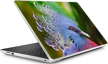 GADGETS WRAP Universal 15inch x 10inch Printed Vinyl Top Only Skin Sticker Decal for 15.6inch Screen Size Laptops - Victoria Crowned Pigeon