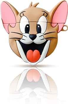 Techmount New Launch Cute Silicone Case Compatible with Apple Airpods 4 Generation (2024) Full 360° Protection Dust-Proof Shockproof Cover (Cover Only) (NOT FIT for Other AIRPODS) (Brown Jerry)