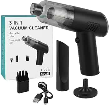 Powerful 3-in-1 Vacuum Cleaner for Car & Home – Compact, Cordless, Wet & Dry, Blower Function, Mini & Portable for Sofa, Dust, and Deep Cleaning (Vaccum Cleaner) (4 in 1 High Power)