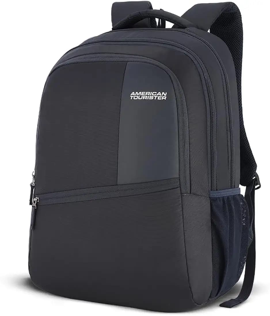American Tourister Valex | 28L Backpack | 17" Laptop Bag | 2 Compartments | College & Office Backpack for Men and Women | Blue | 1 Year Global Warranty