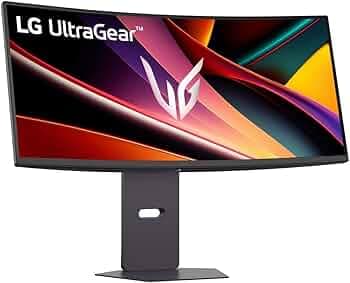LG 34G600A 34-inch Ultragear WQHD (3440 x 1440) Curved Gaming Monitor,1MS,160Hz, AMD FreeSync Premium,NVIDIA® G-SYNC® Compatible, HDR10, Built-in Speaker, HDMI, DP, Tilt/Height/Swivel Stand, Black