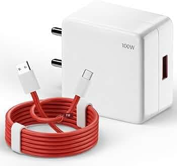 AILKIN 100W Fast Charger Adapter with Type C Cable | Warp/Dash Fast Charging Compatible for OnePlus 13/13R/12/12R/11/11R/10/10 Pro/9/8T/8/7/Nord/CE Series & Other USB Type C Devices